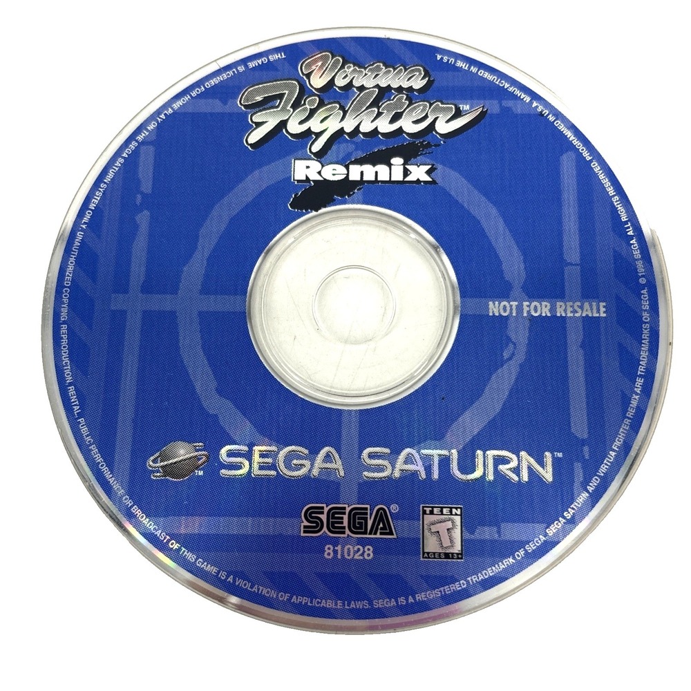 Virtua Fighter Remix (Sega Saturn, 1995) Disc Only